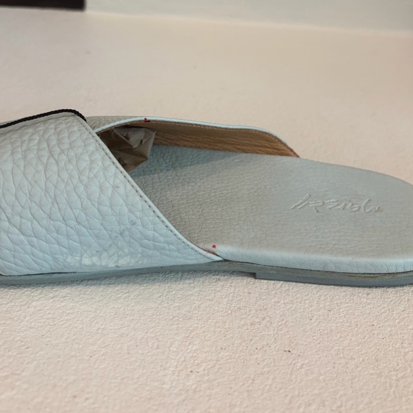 Marsell Spatola Sea Foam Green Grained Leather Sz 37 (6.5/7) Crisscross Sandals - Picture 9 of 9